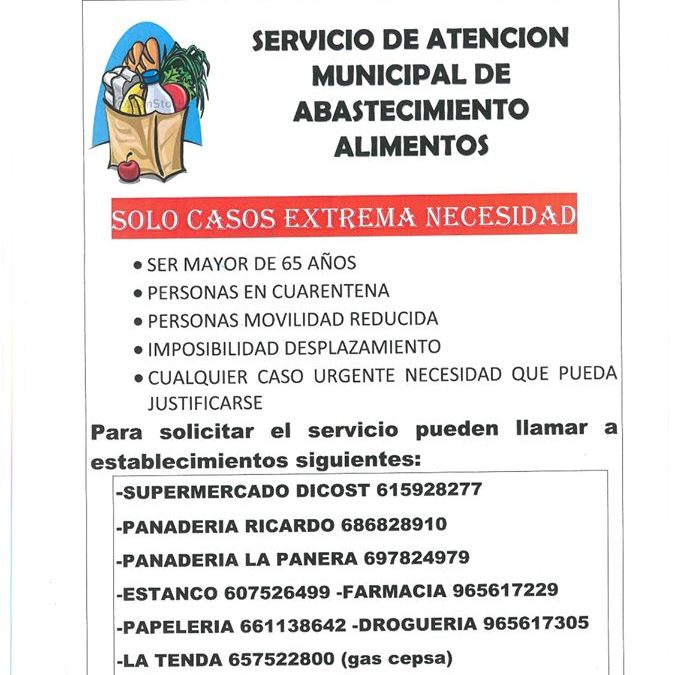 Servei d’atenció municipal de proveïment d’aliments